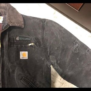 Black distressed Carhartt jacket